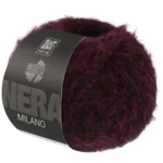 Lana Grossa Milano 12 Dunkelrot/Schwarz meliert