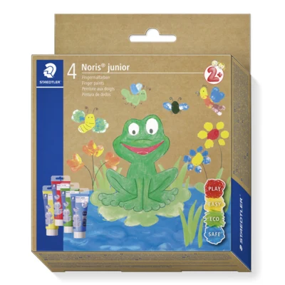 STAEDTLER Noris Fingermalfarbe 100 ml, 4 Farben
