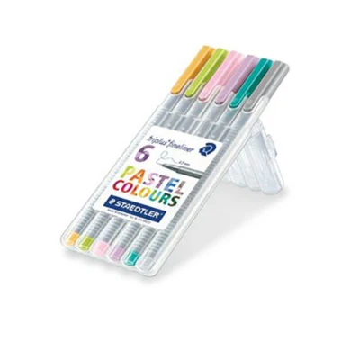 STAEDTLER Triplus Fineliner Pastelltöne, 6-tlg
