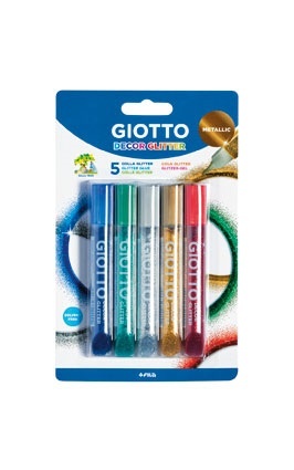 Giotto Decor Glitterlim Mellalic, 5-tlg