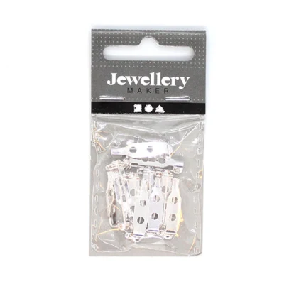 Broschennadeln versilbert 15 mm, 10 Stk