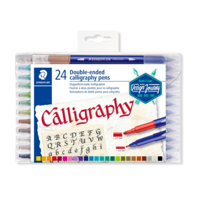 STAEDTLER Kalligraphie-Marker mit Doppelspitze 24-tlg
