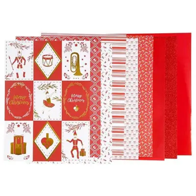 Weihnachtsmusterpapier 21 x 30 cm, 24 Bl
