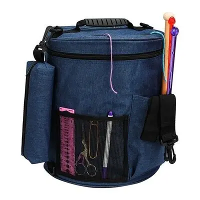 Garntasche Rund Denim