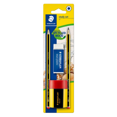 STAEDTLER Bleistiften, Radierer und Spitzdose, 4 Stck