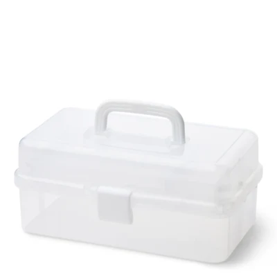 Plastbox mit Deckel Transparent 30,5 x 16,5 cm, 10 Räume