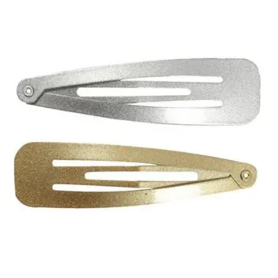 Haarspange, Gold/Silber, 4 stück