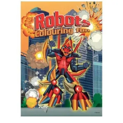 Malbuch A4  Robots, 16 seiten