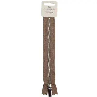 Go Handmade Reißverschluss Metal Beige 20 cm