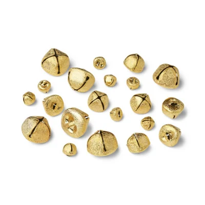 HobbyArts Glocken, Goldene Glitzermischung, 20 stck.