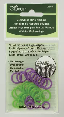 Clover Weiche Markierringe (grün / lila)