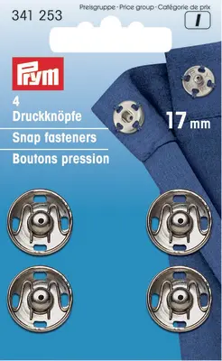 Prym Druckknöpfe, Silber, 6-21mm