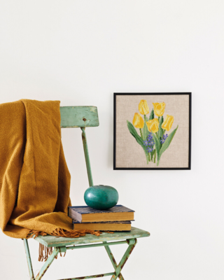 Stickset Gelbe Tulpen R5796 30 x 30 cm