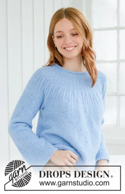266-28 Blue Ray Sweater by DROPS Design